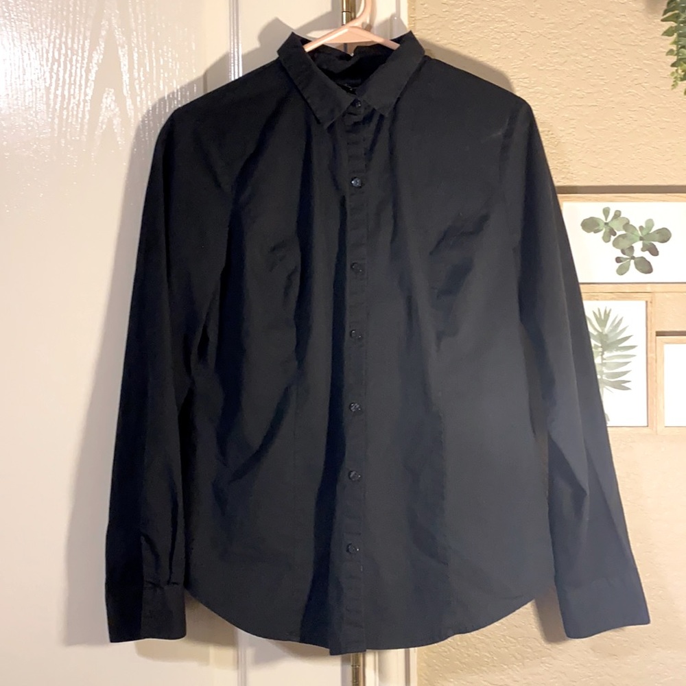 Long sleeve black plain shirt